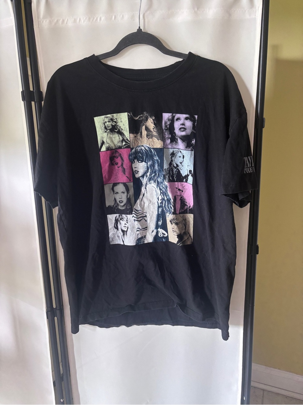 Authentic Taylor Swift The Eras Tour Black Graphic Short Sleeve Tee